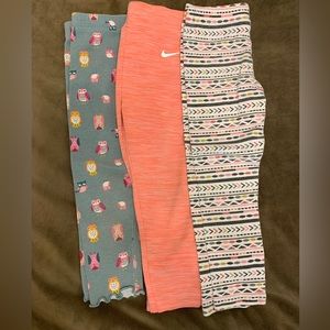 Lot of (3) Girls Leggings- 4T